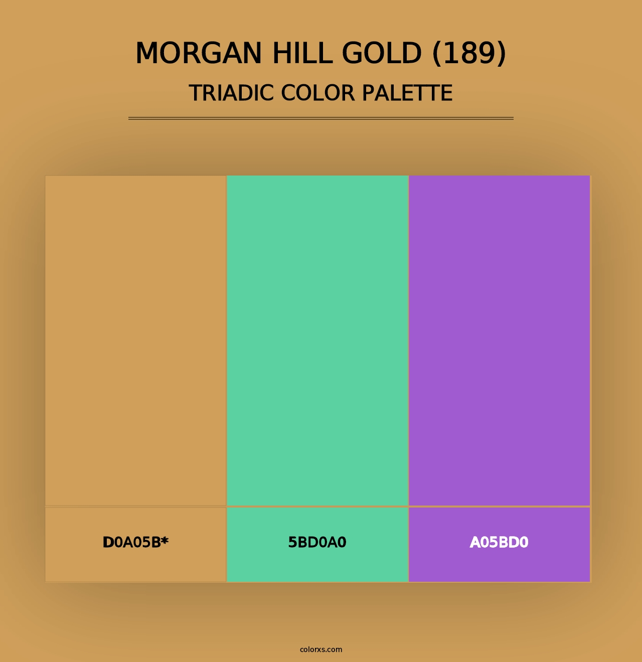 Morgan Hill Gold (189) - Triadic Color Palette