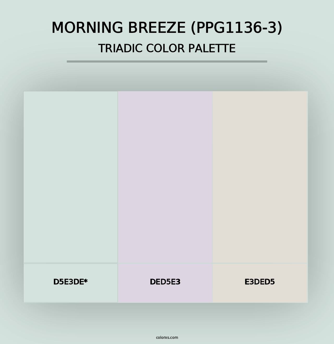 Morning Breeze (PPG1136-3) - Triadic Color Palette