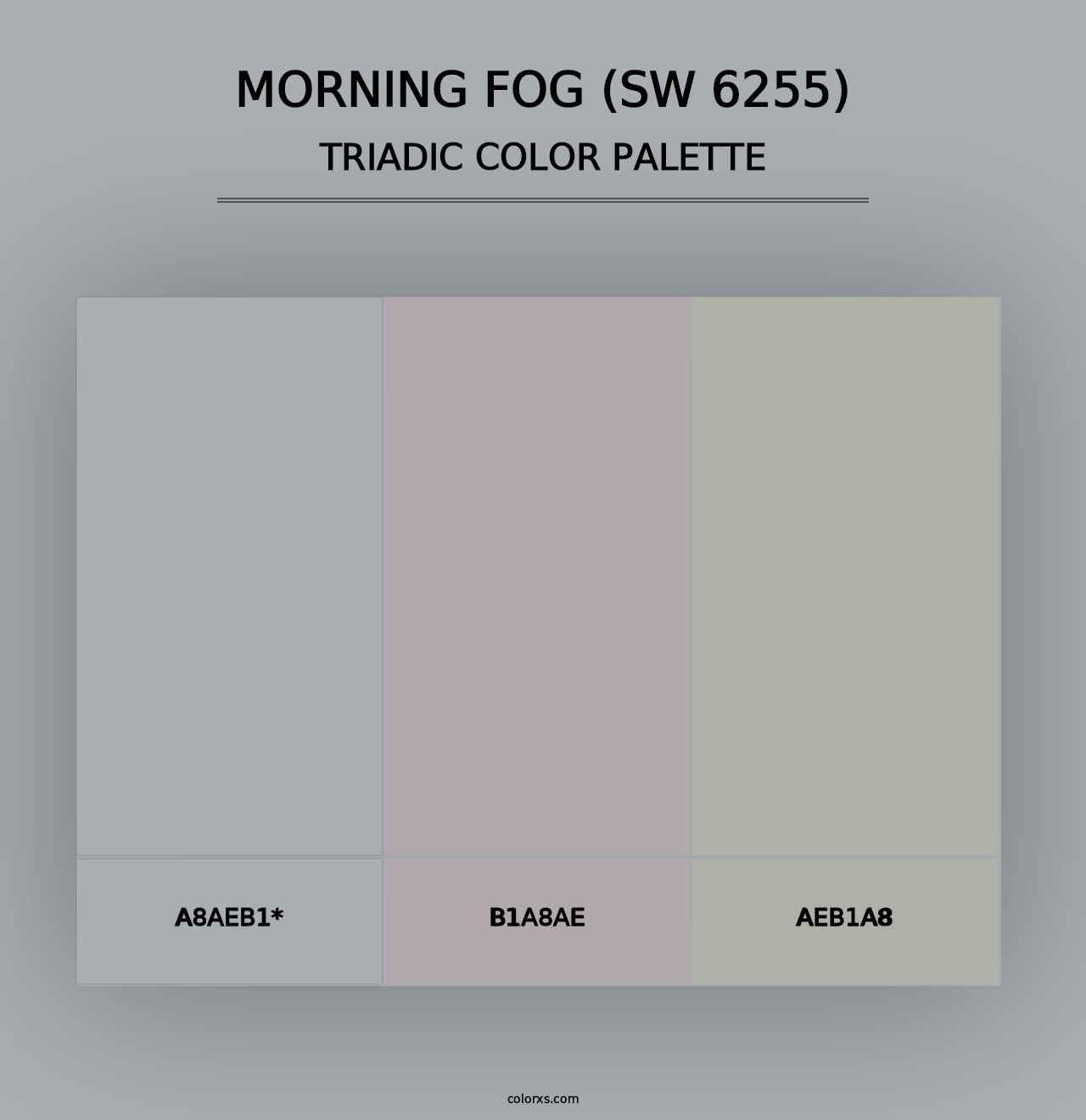 Morning Fog (SW 6255) - Triadic Color Palette