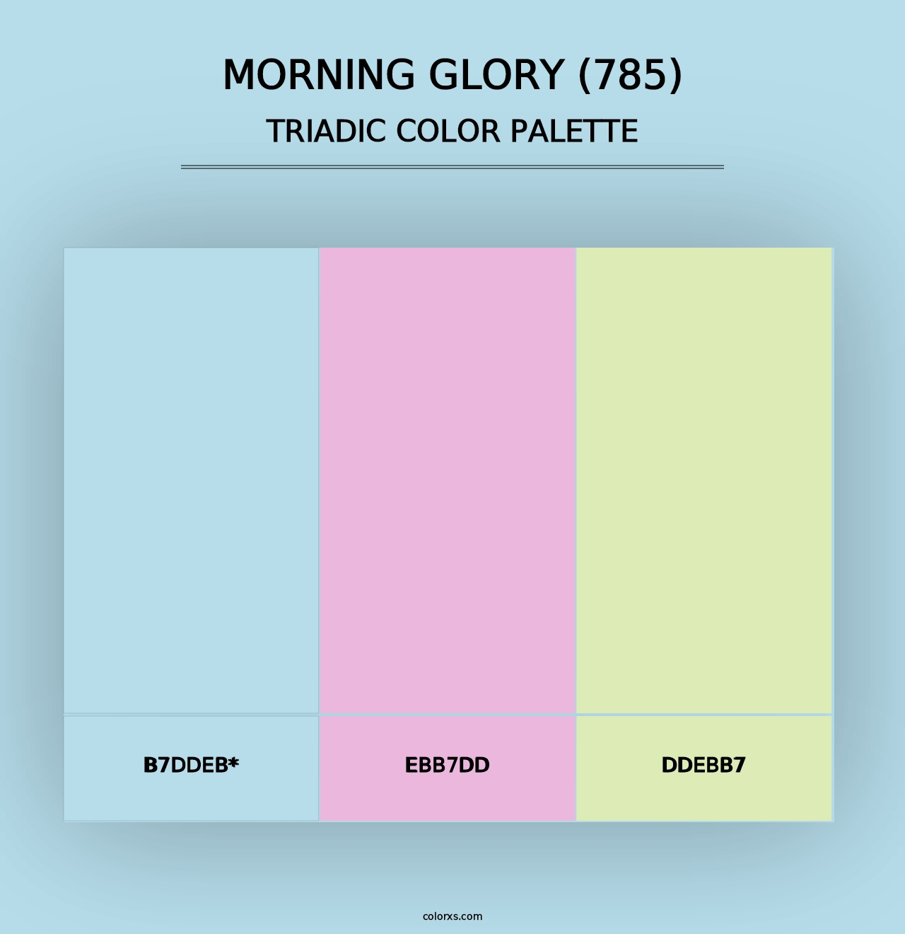 Morning Glory (785) - Triadic Color Palette