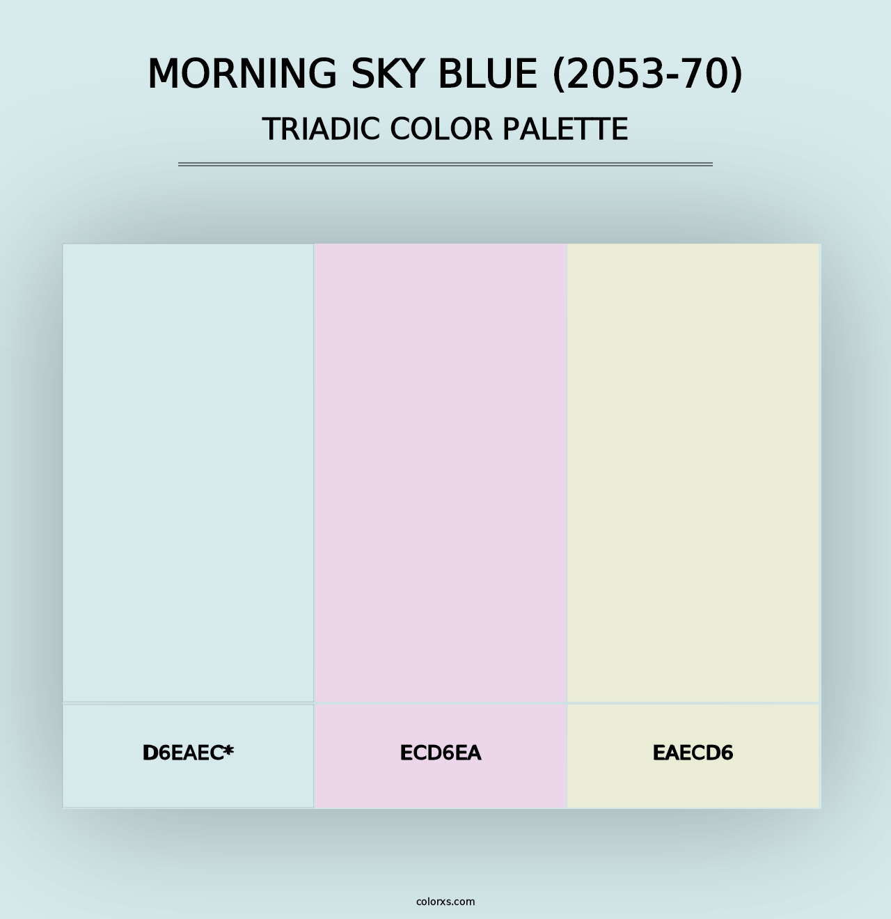 Morning Sky Blue (2053-70) - Triadic Color Palette