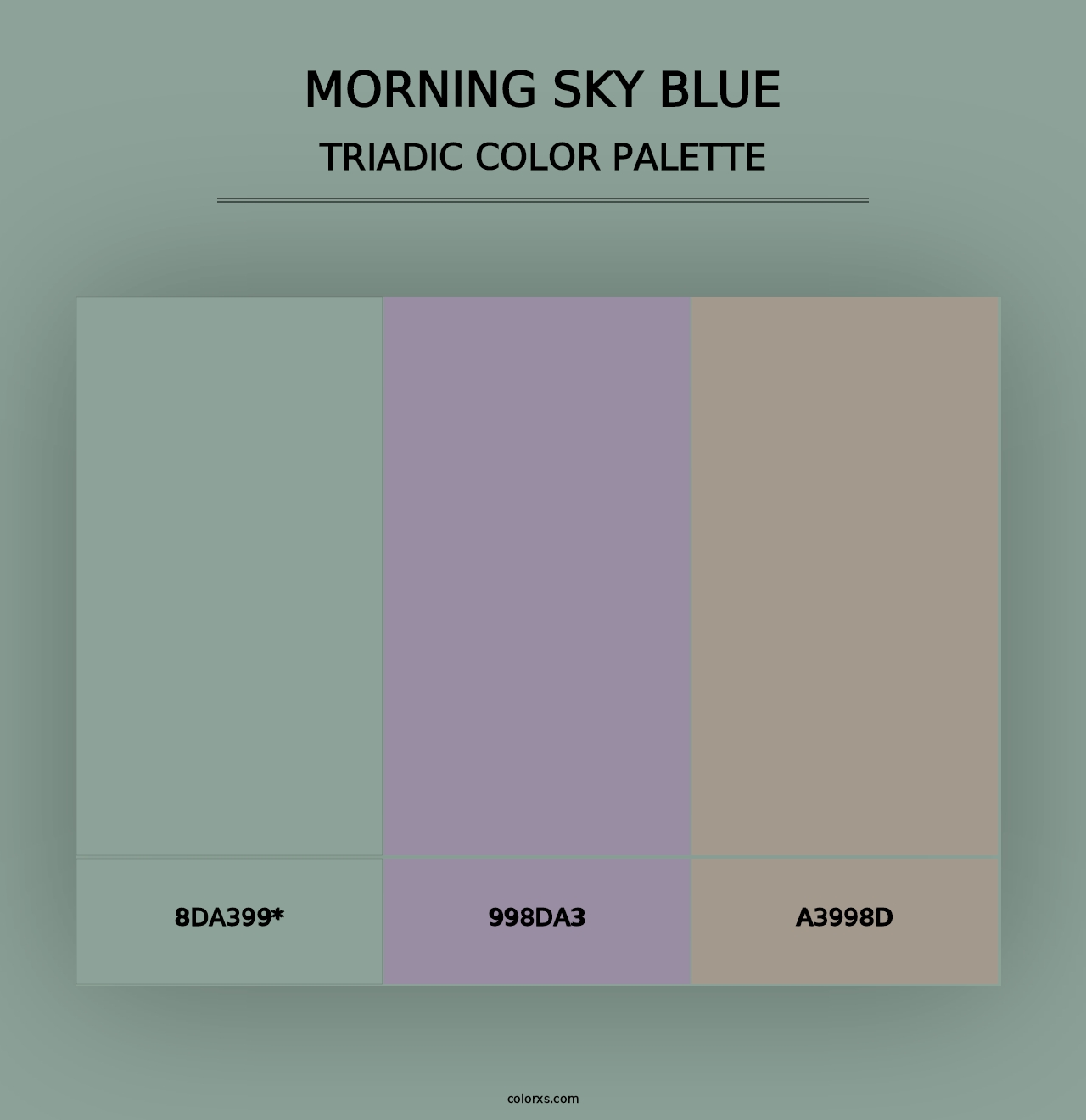 Morning Sky Blue - Triadic Color Palette