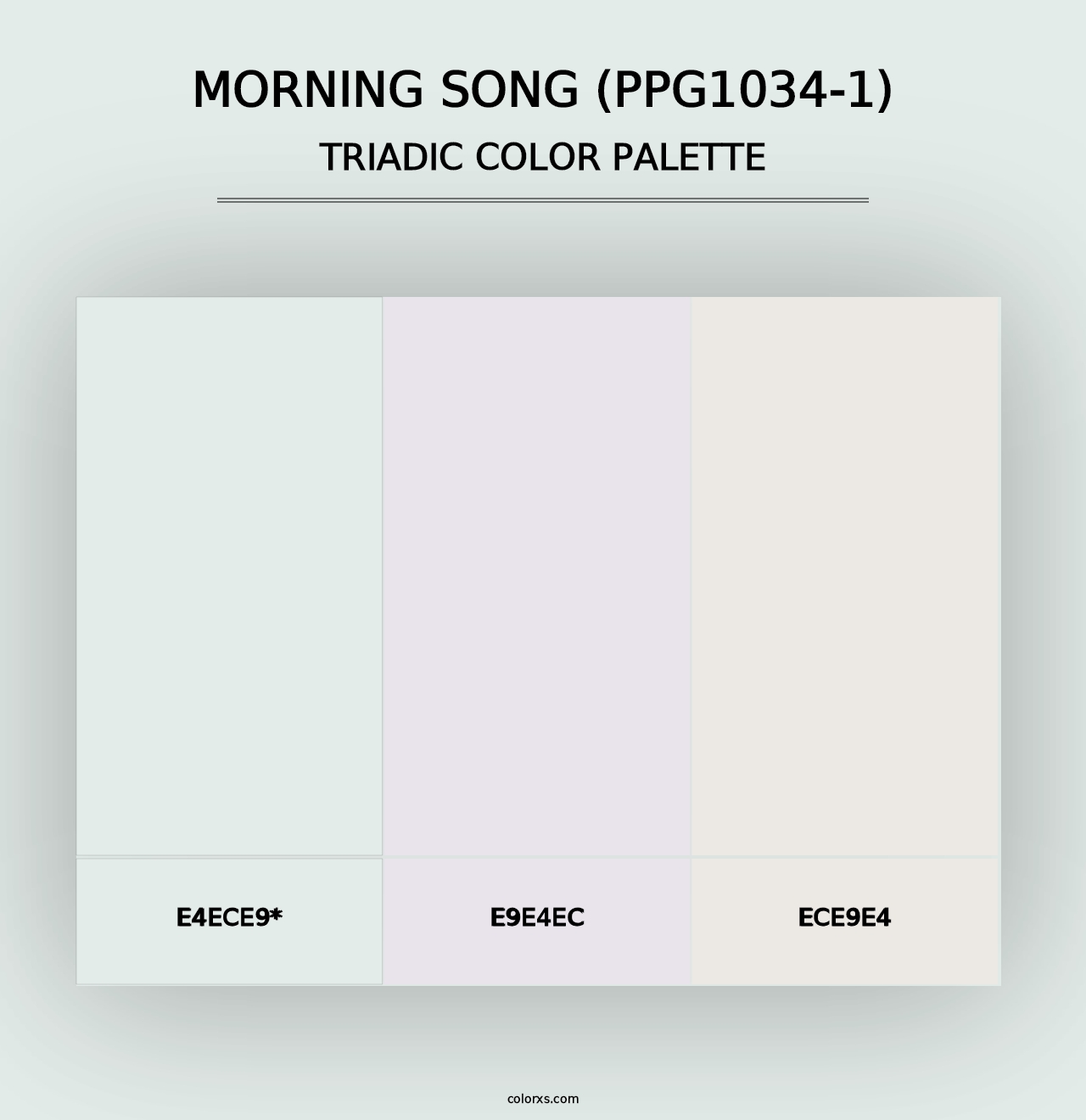 Morning Song (PPG1034-1) - Triadic Color Palette