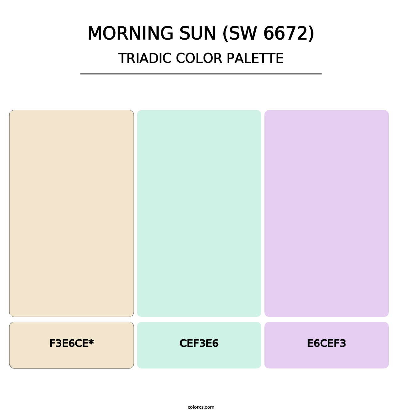 Morning Sun (SW 6672) - Triadic Color Palette