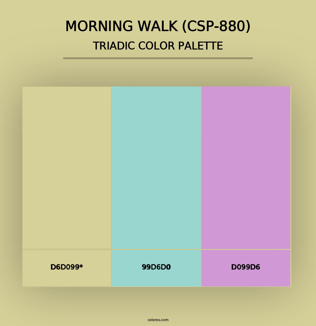 Morning Walk (CSP-880) - Triadic Color Palette