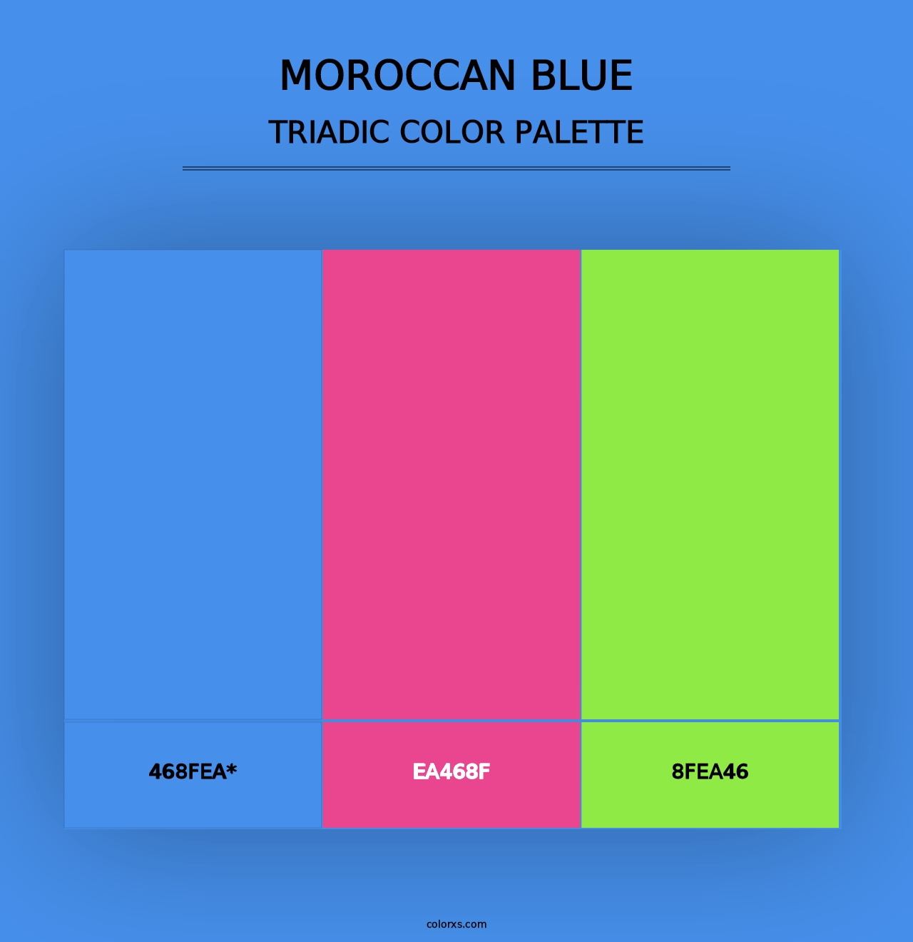 Moroccan Blue - Triadic Color Palette