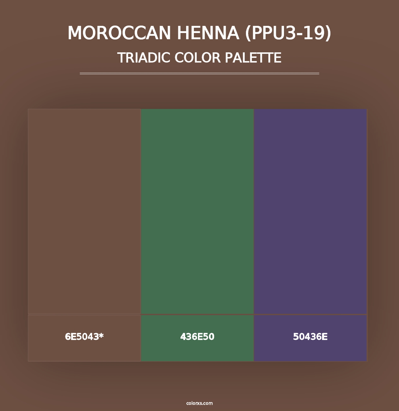 Moroccan Henna (PPU3-19) - Triadic Color Palette