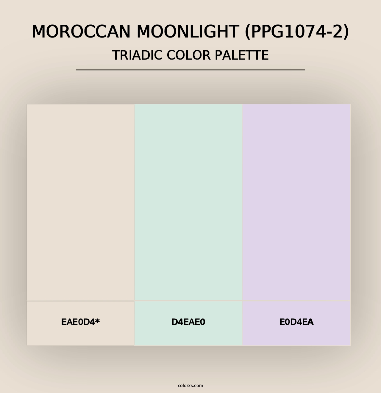 Moroccan Moonlight (PPG1074-2) - Triadic Color Palette