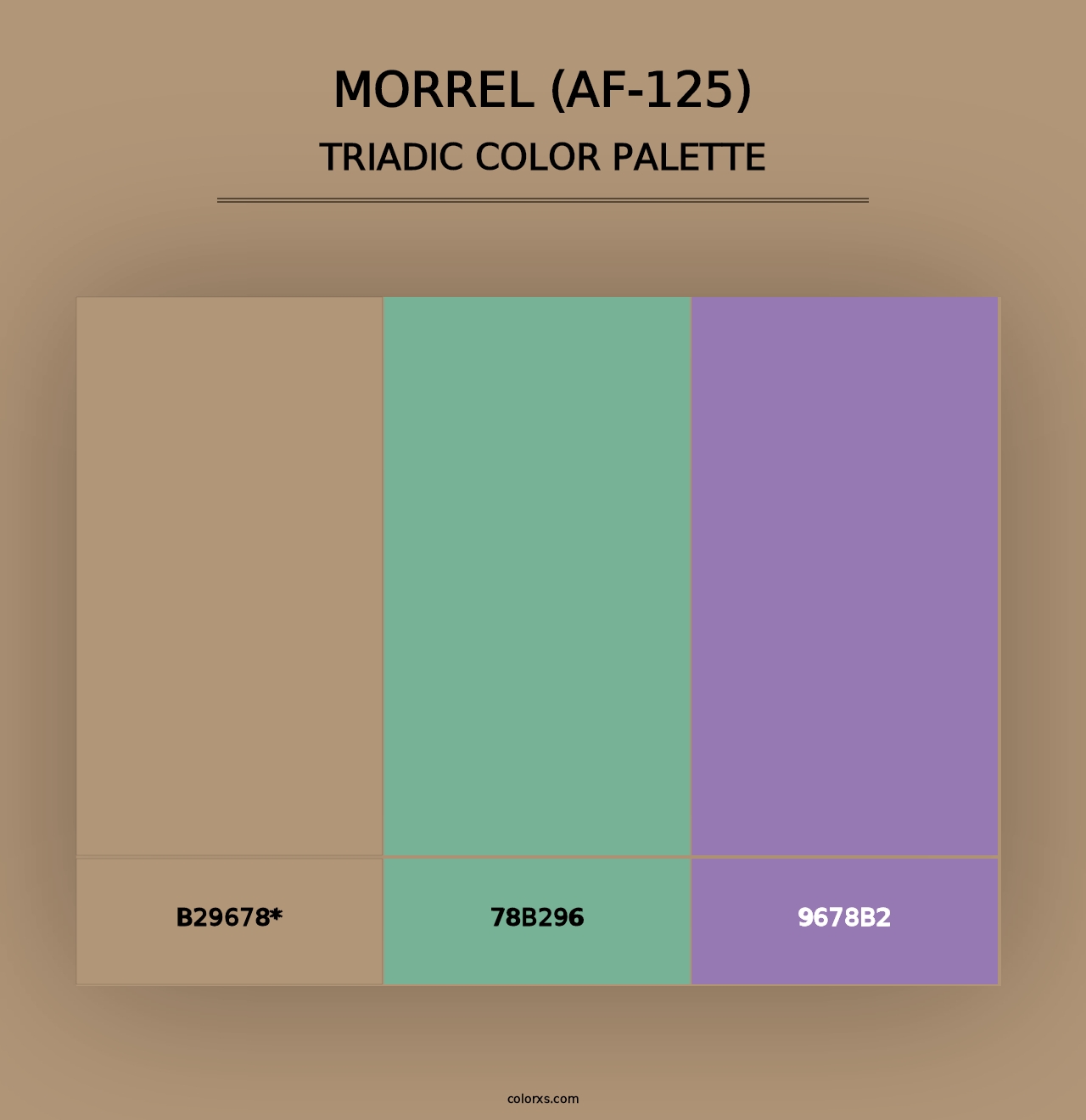 Morrel (AF-125) - Triadic Color Palette