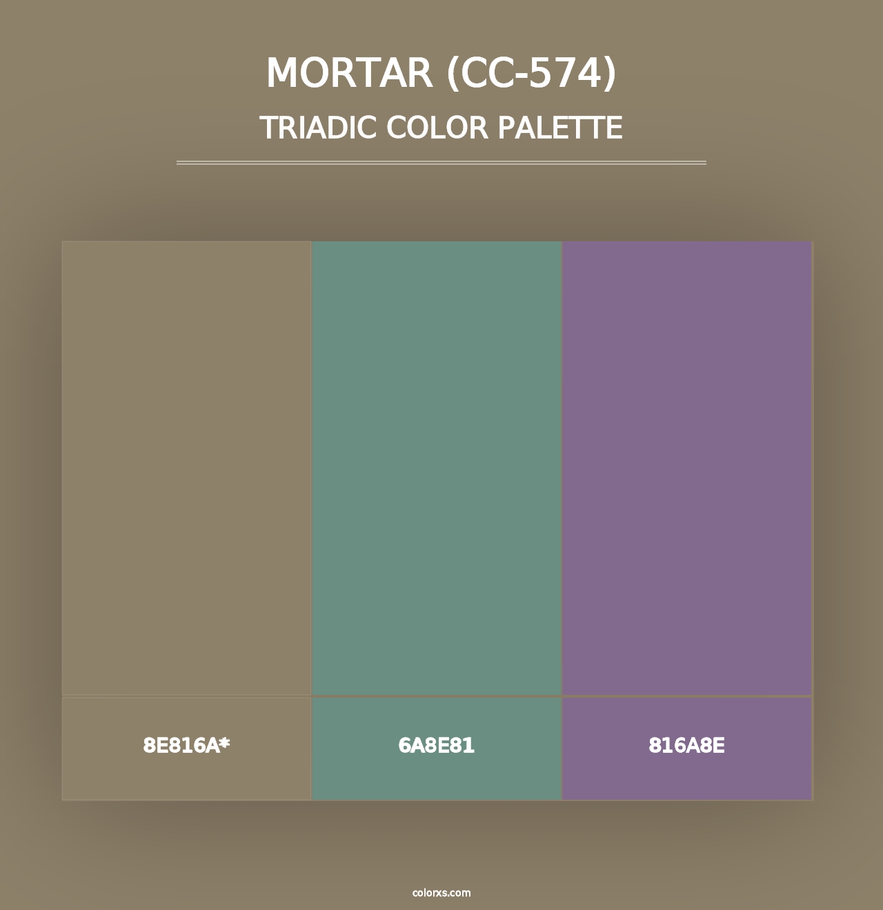 Mortar (CC-574) - Triadic Color Palette