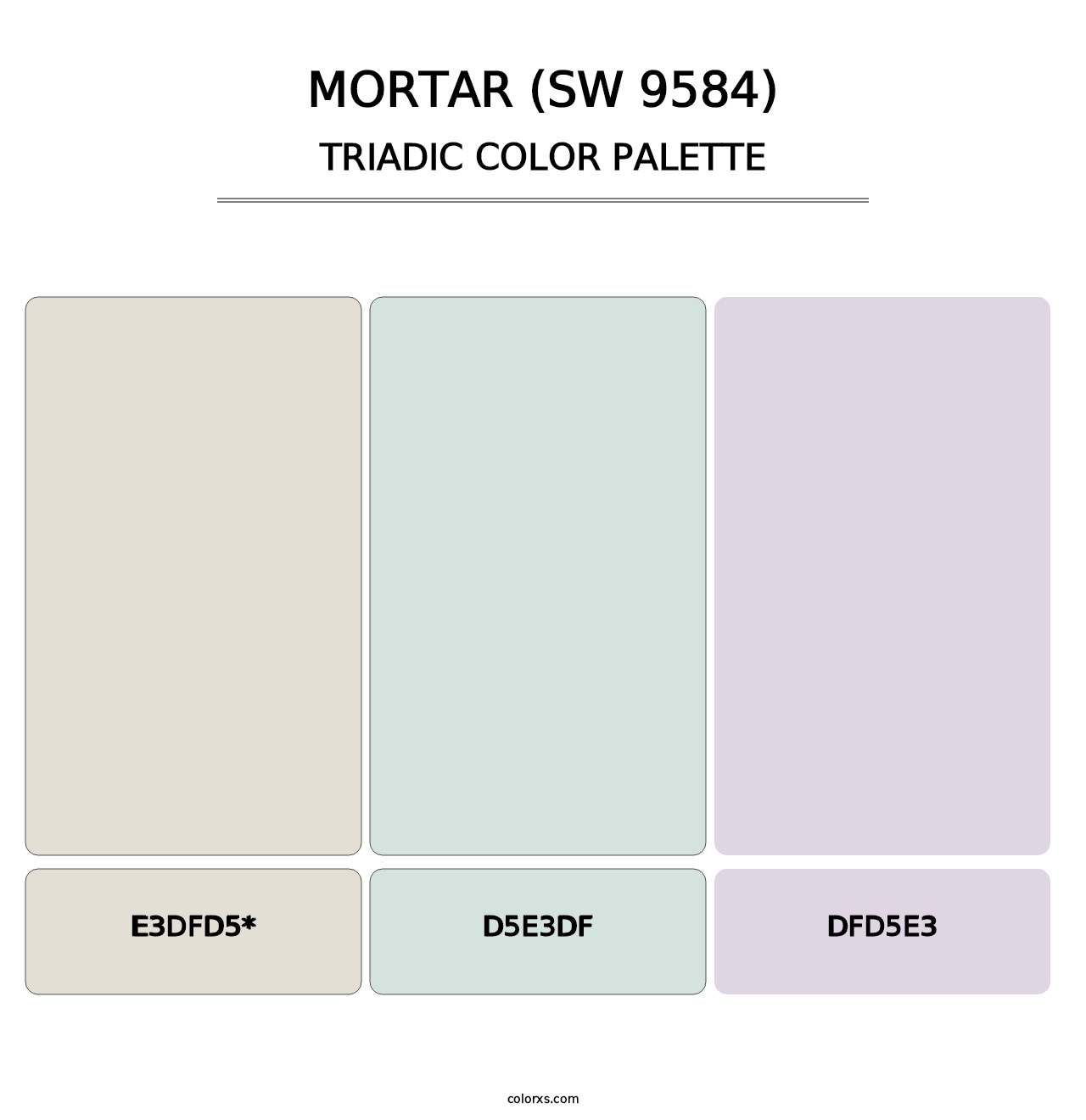 Mortar (SW 9584) - Triadic Color Palette