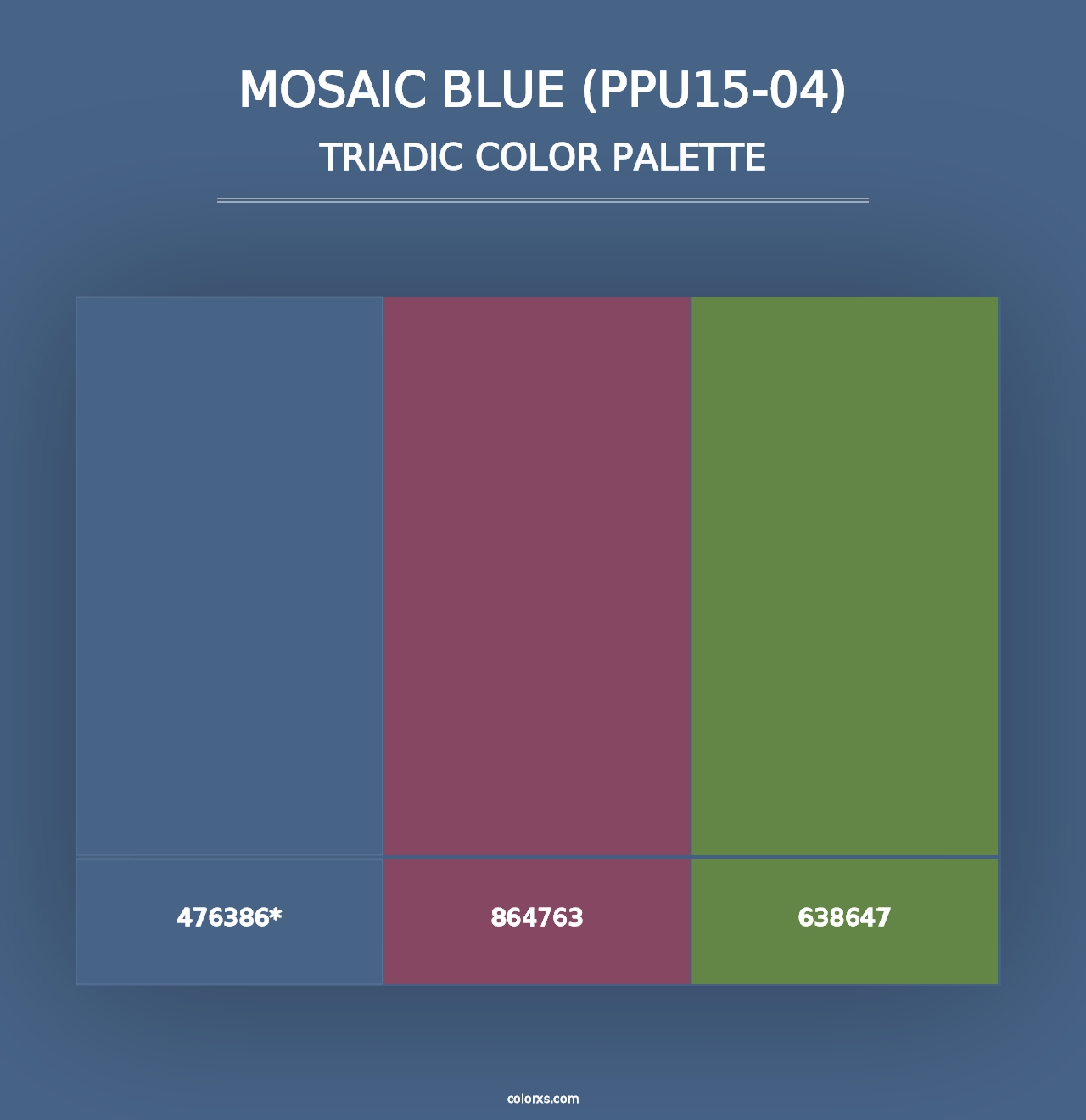 Mosaic Blue (PPU15-04) - Triadic Color Palette