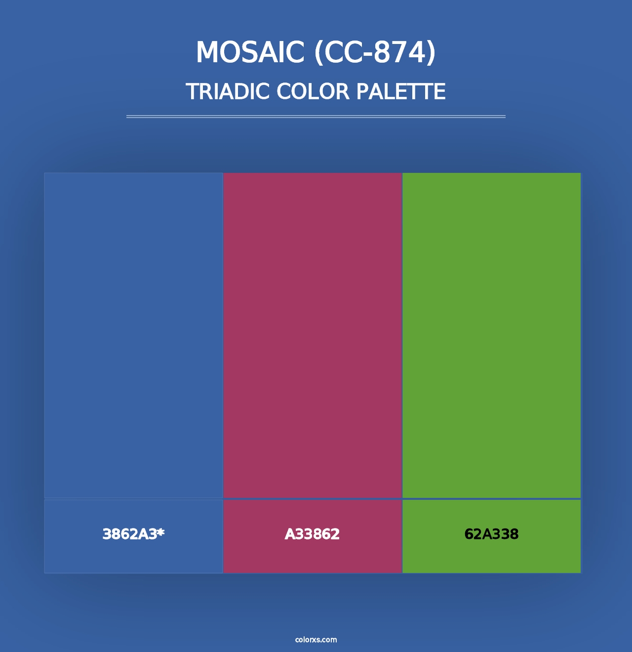 Mosaic (CC-874) - Triadic Color Palette