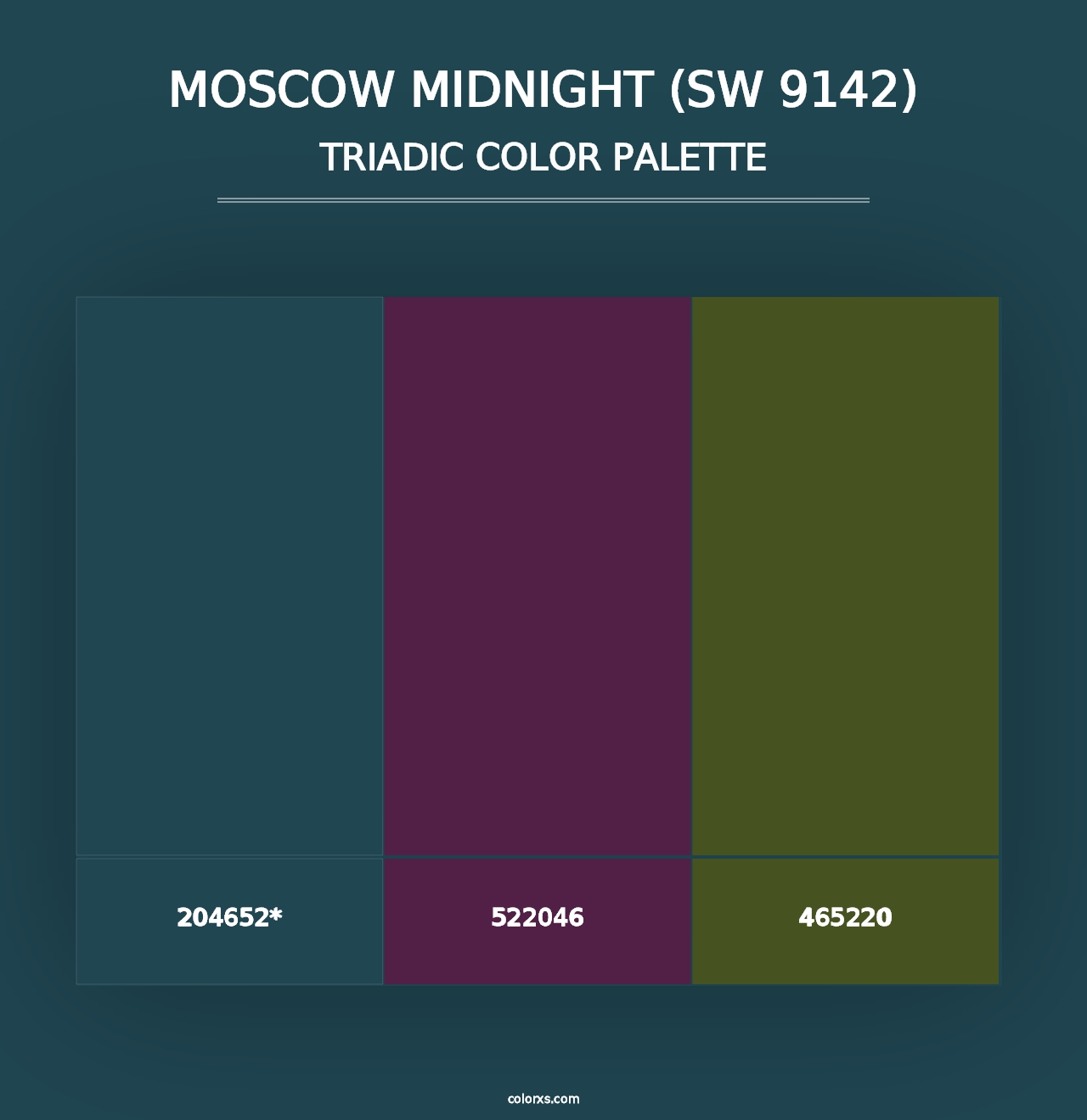 Moscow Midnight (SW 9142) - Triadic Color Palette