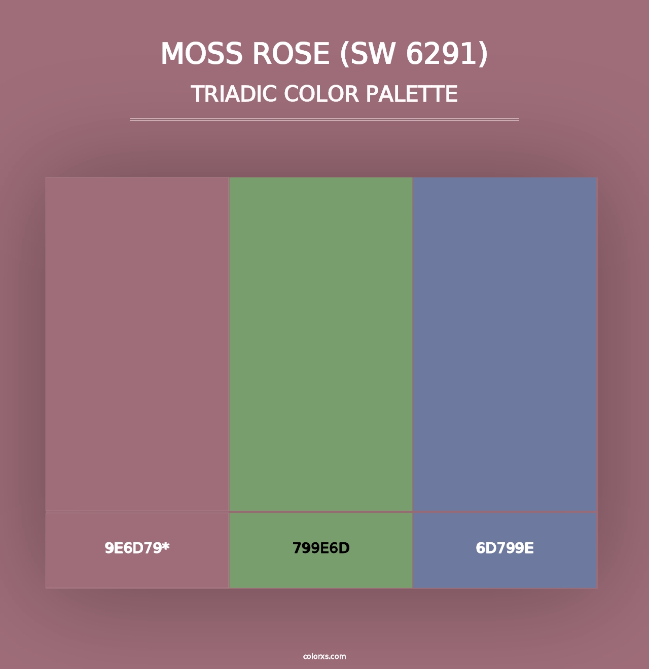 Moss Rose (SW 6291) - Triadic Color Palette