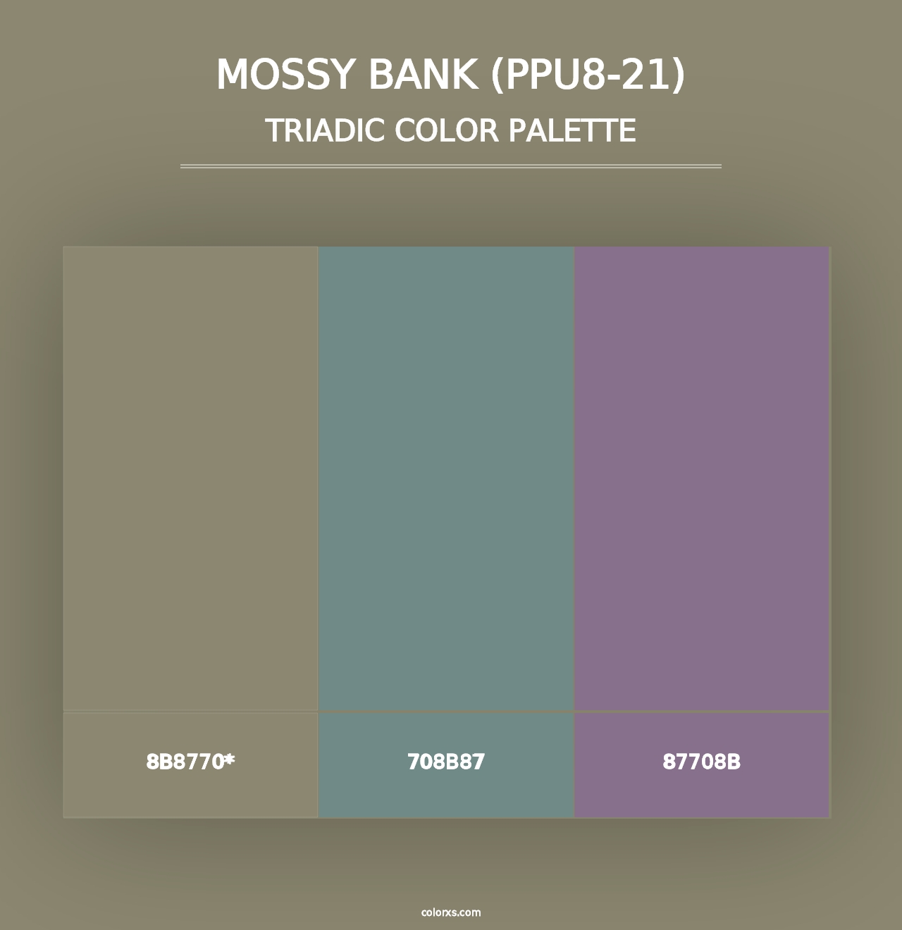 Mossy Bank (PPU8-21) - Triadic Color Palette