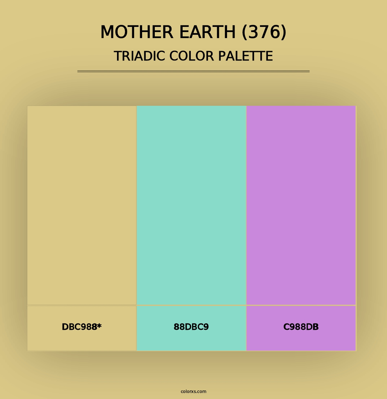 Mother Earth (376) - Triadic Color Palette