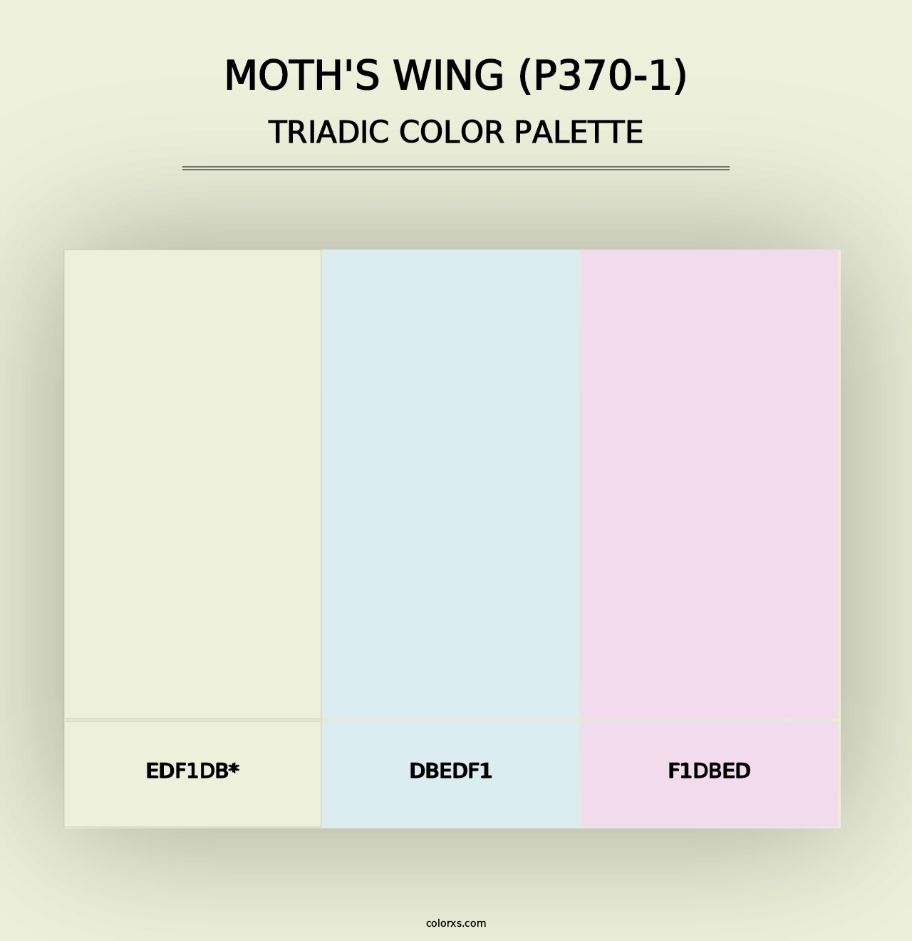 Moth'S Wing (P370-1) - Triadic Color Palette