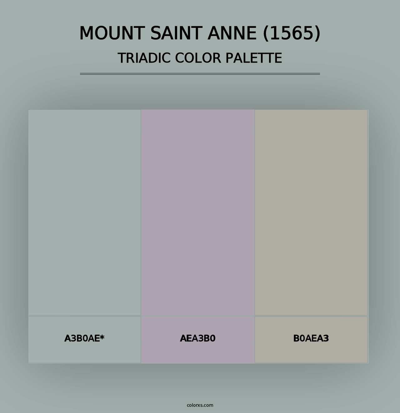 Mount Saint Anne (1565) - Triadic Color Palette