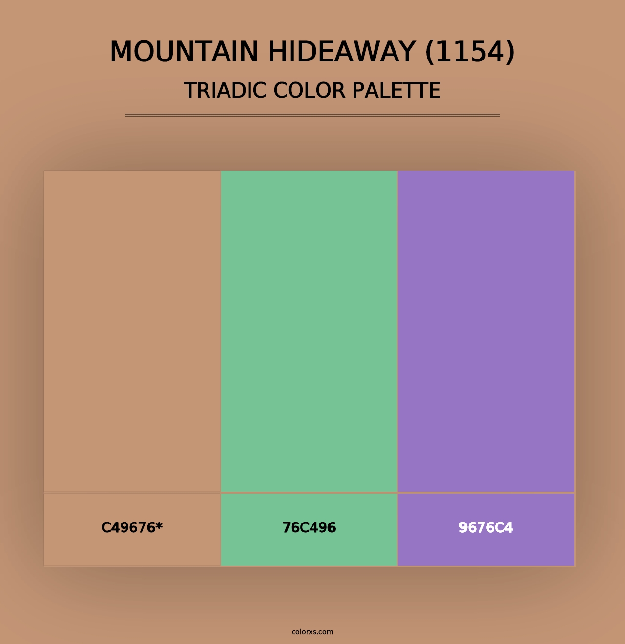 Mountain Hideaway (1154) - Triadic Color Palette