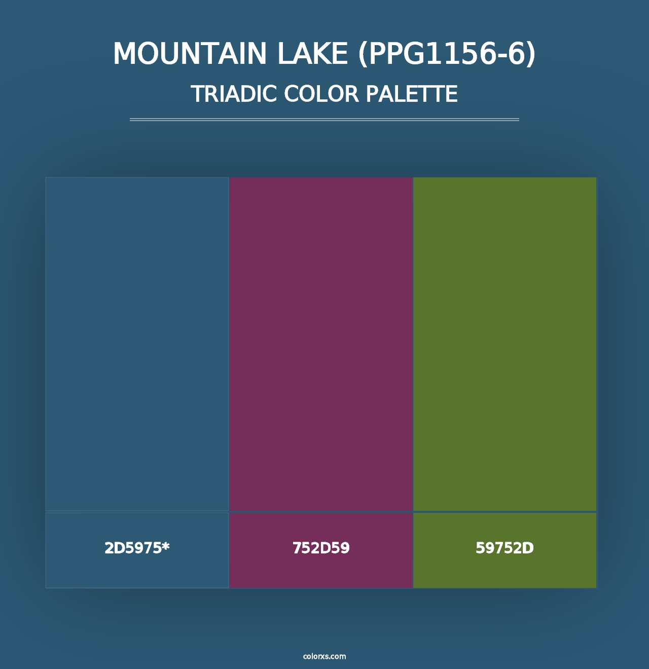 Mountain Lake (PPG1156-6) - Triadic Color Palette