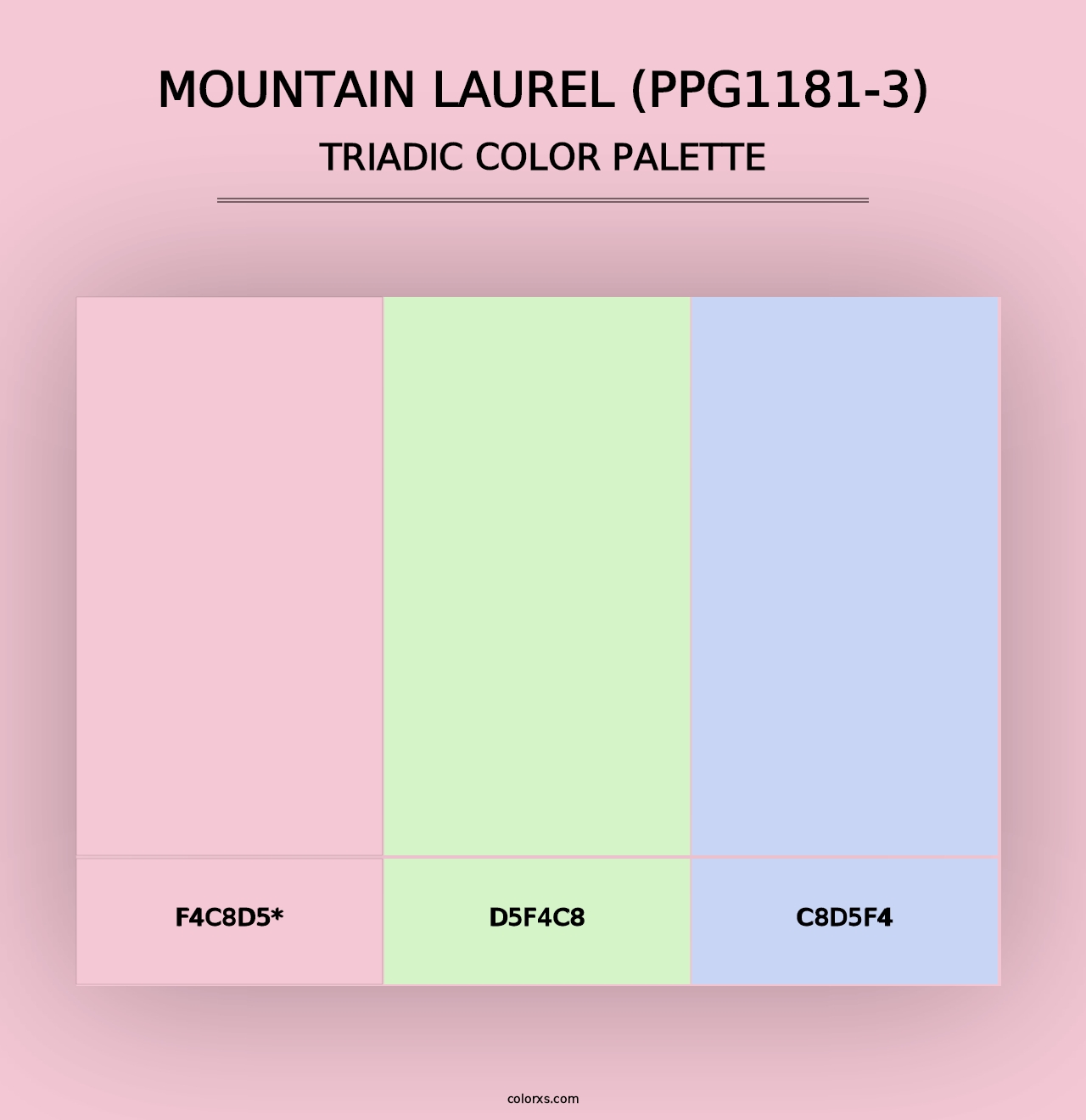 Mountain Laurel (PPG1181-3) - Triadic Color Palette