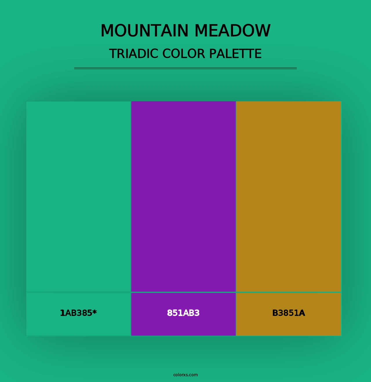 Mountain Meadow - Triadic Color Palette