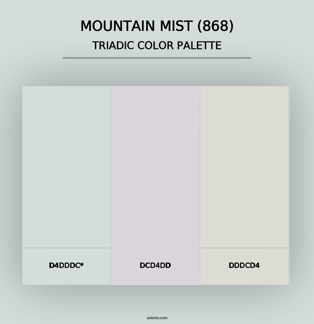 Mountain Mist (868) - Triadic Color Palette