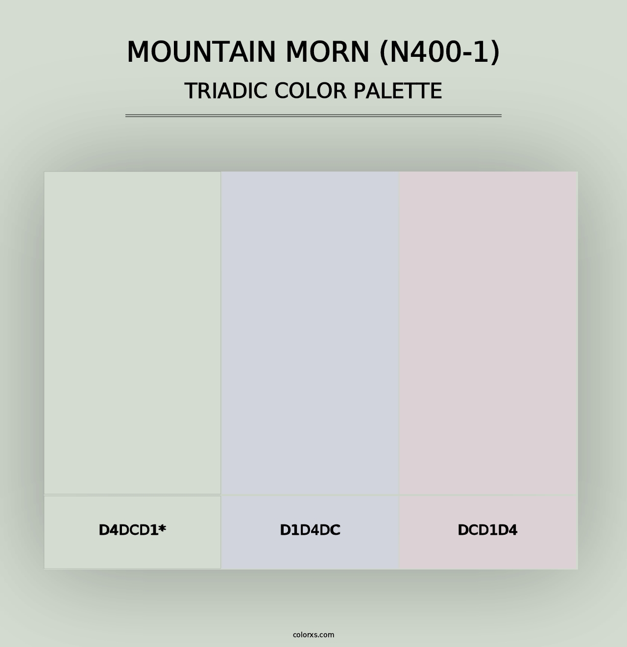 Mountain Morn (N400-1) - Triadic Color Palette