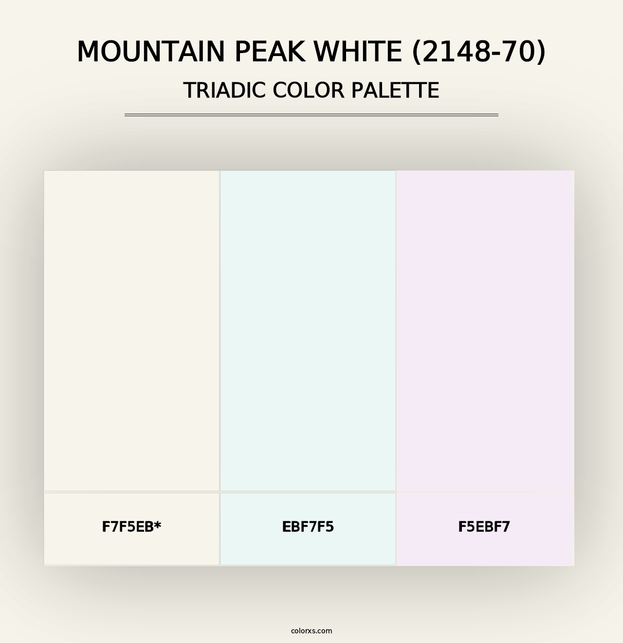 Mountain Peak White (2148-70) - Triadic Color Palette