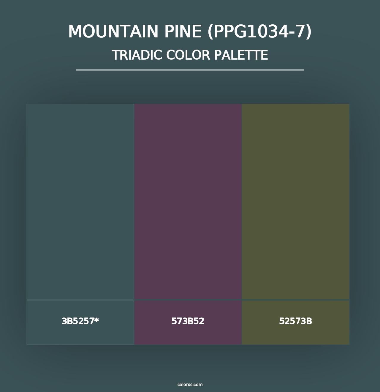 Mountain Pine (PPG1034-7) - Triadic Color Palette