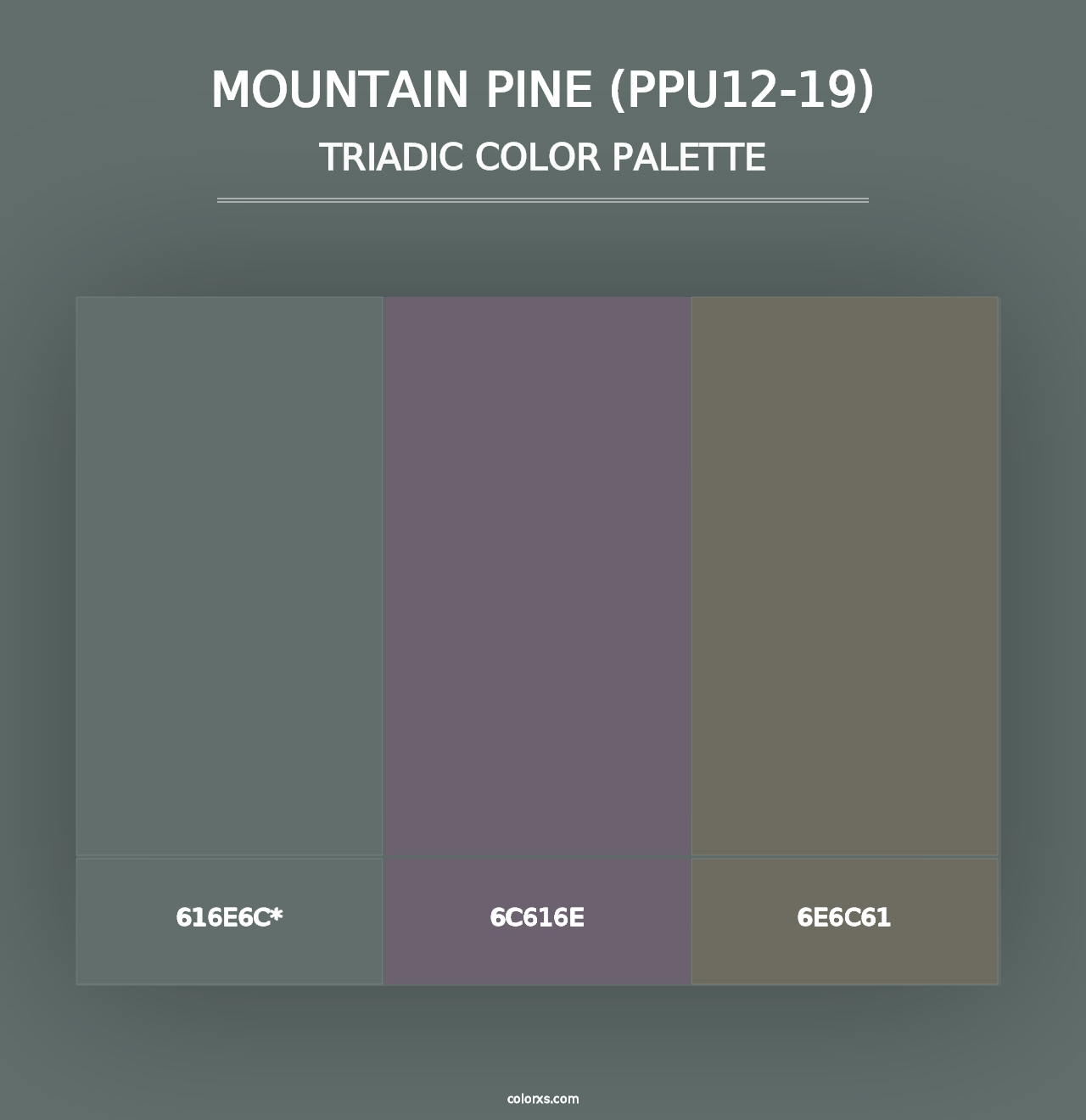 Mountain Pine (PPU12-19) - Triadic Color Palette