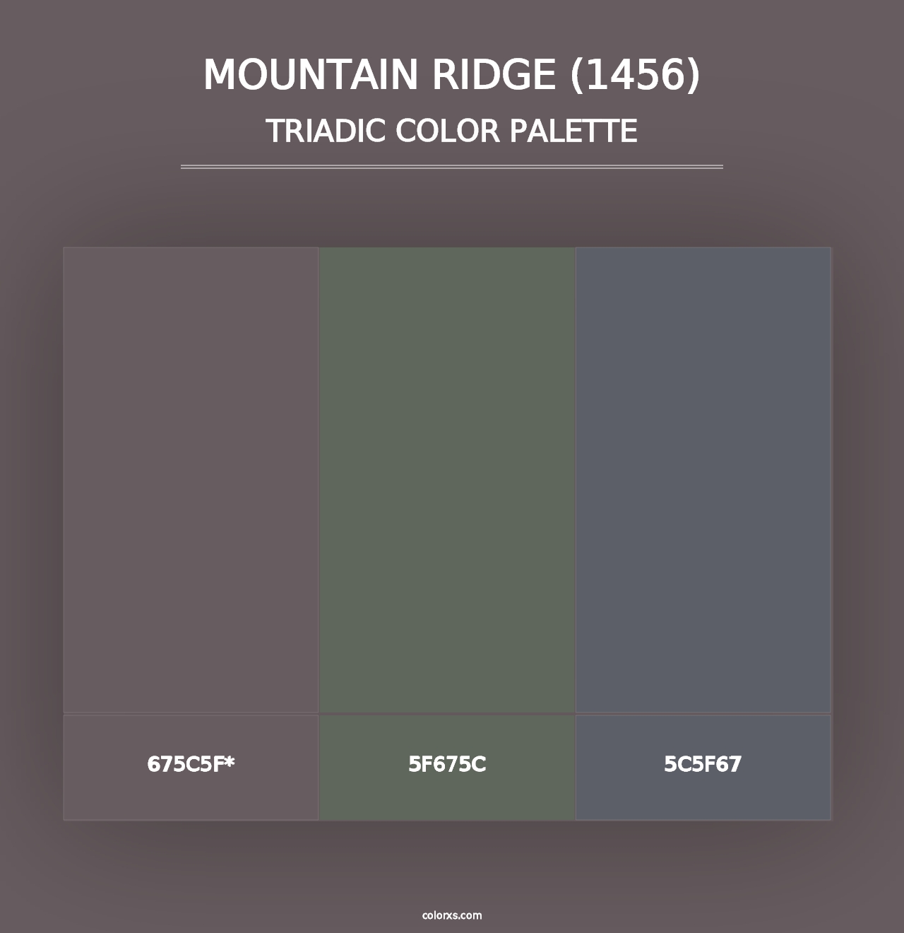 Mountain Ridge (1456) - Triadic Color Palette