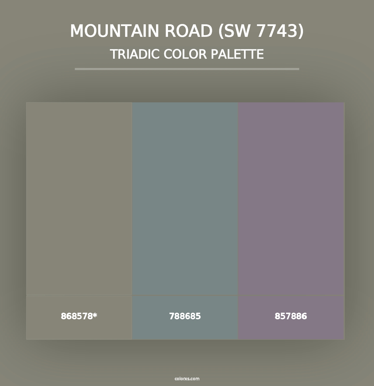 Mountain Road (SW 7743) - Triadic Color Palette