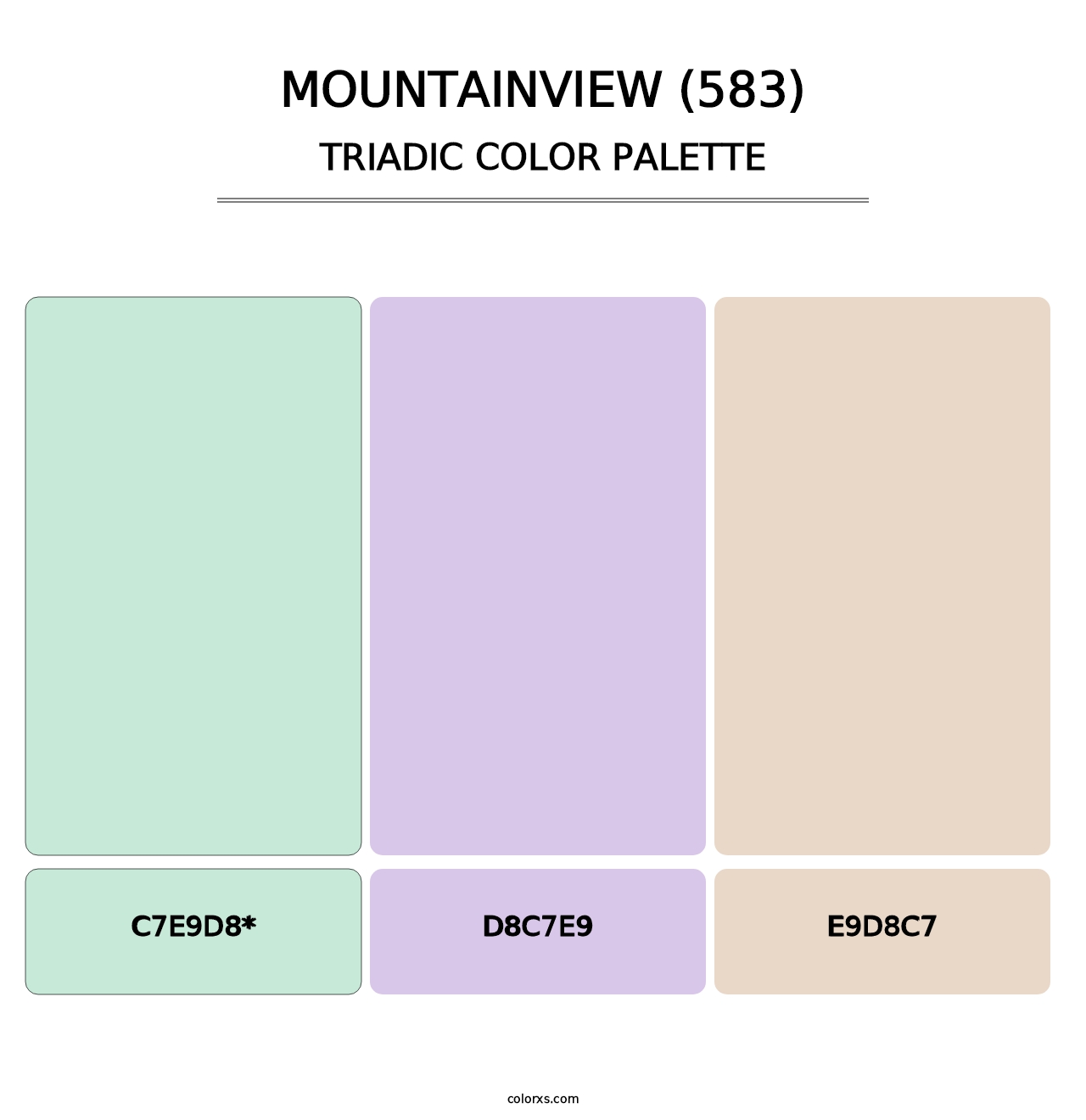 Mountainview (583) - Triadic Color Palette