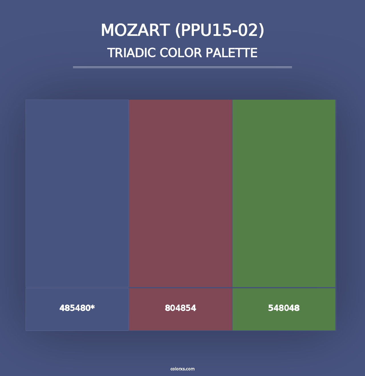 Mozart (PPU15-02) - Triadic Color Palette