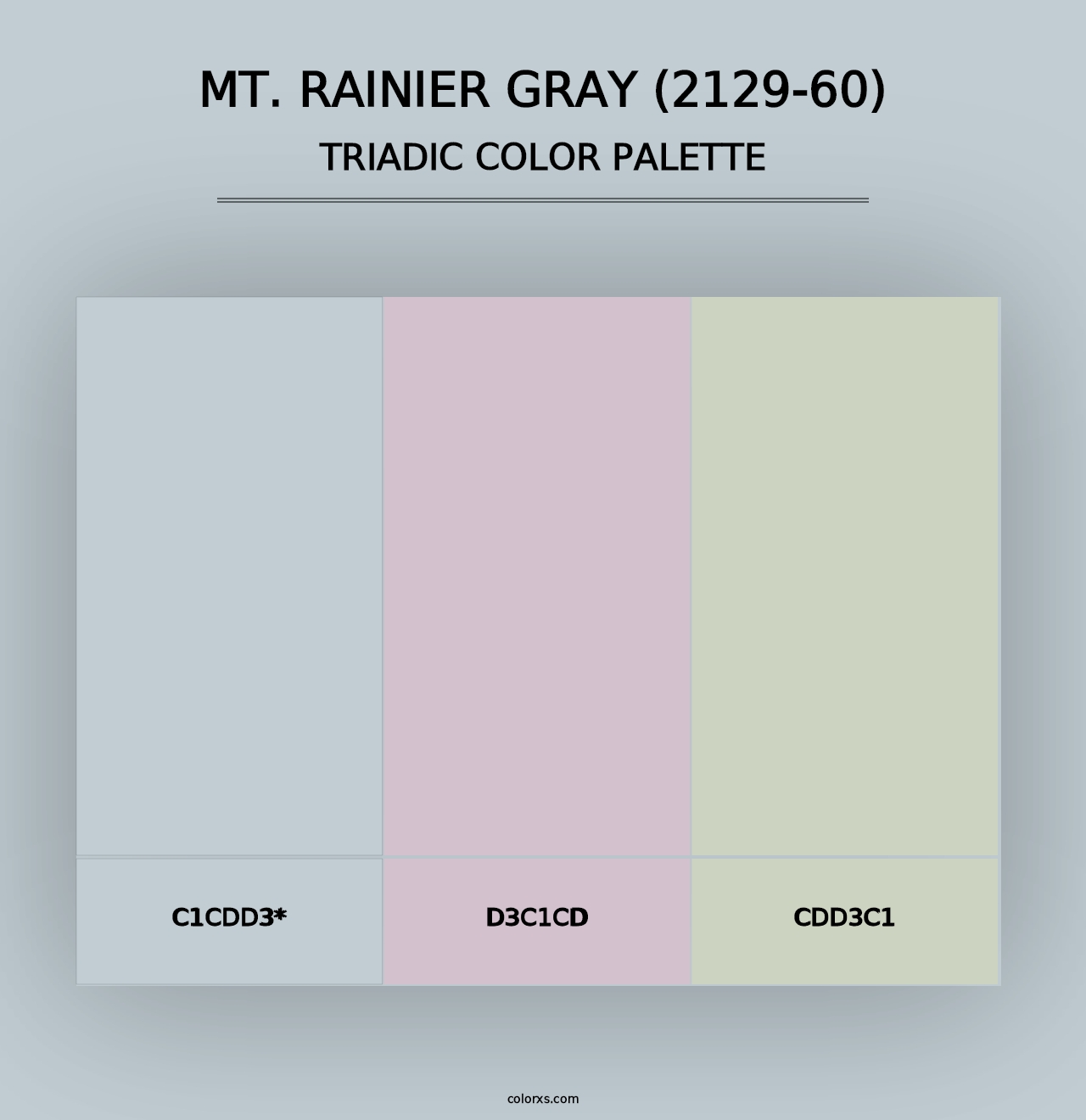 Mt. Rainier Gray (2129-60) - Triadic Color Palette