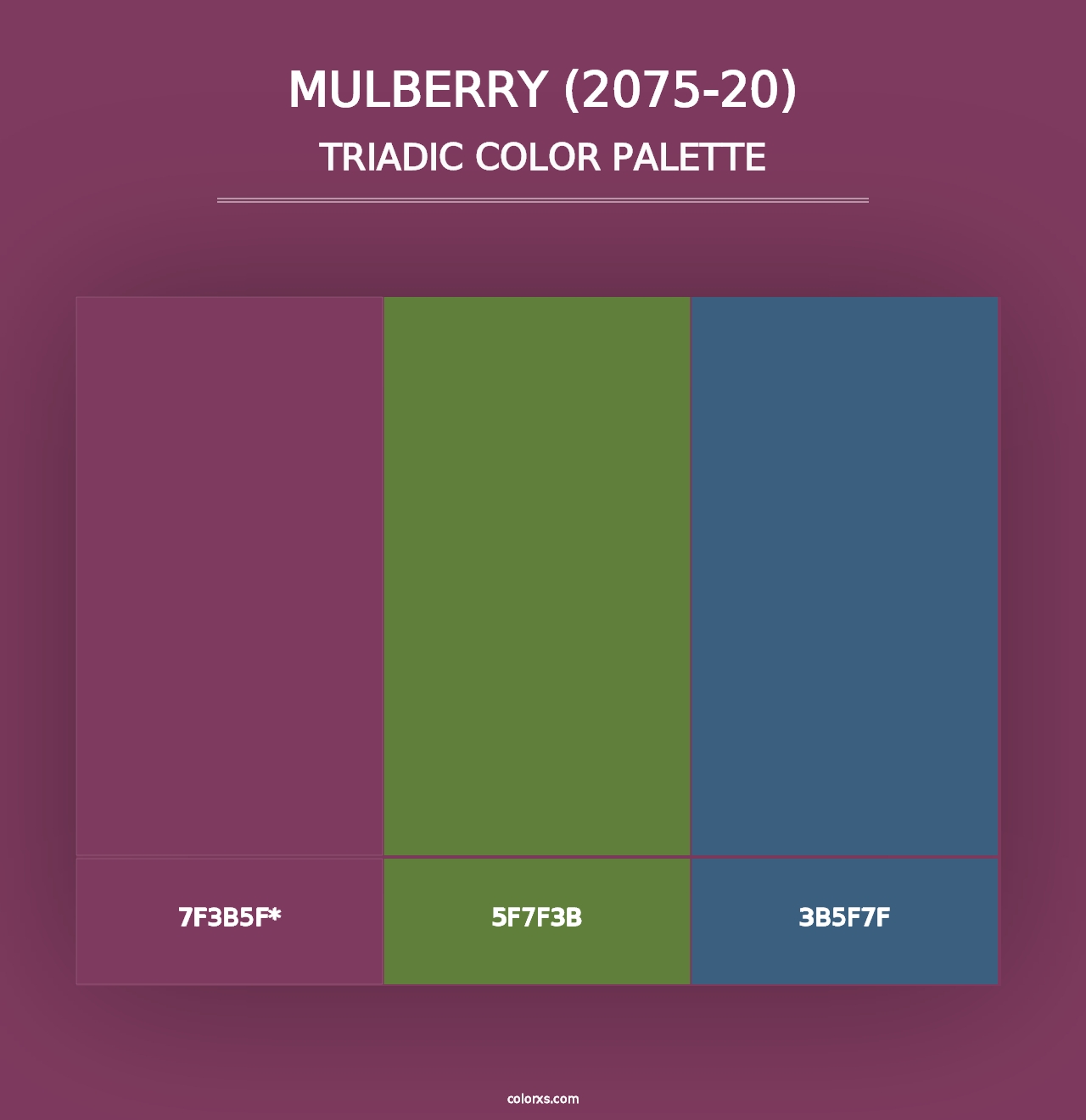 Mulberry (2075-20) - Triadic Color Palette