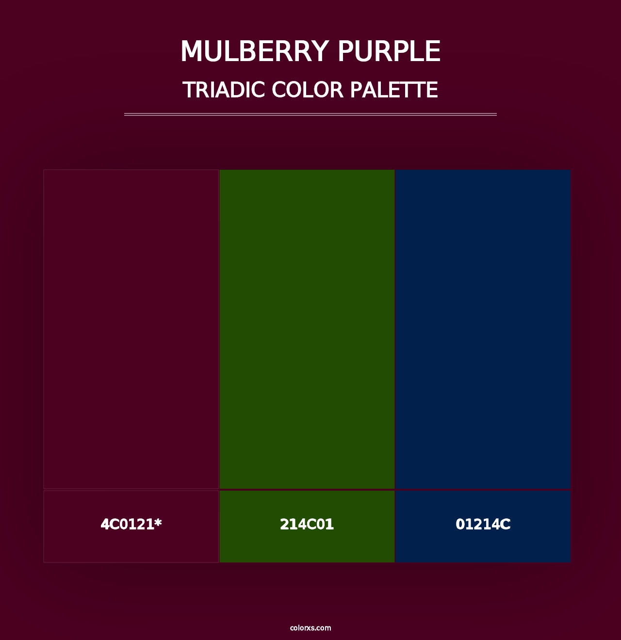 Mulberry Purple - Triadic Color Palette