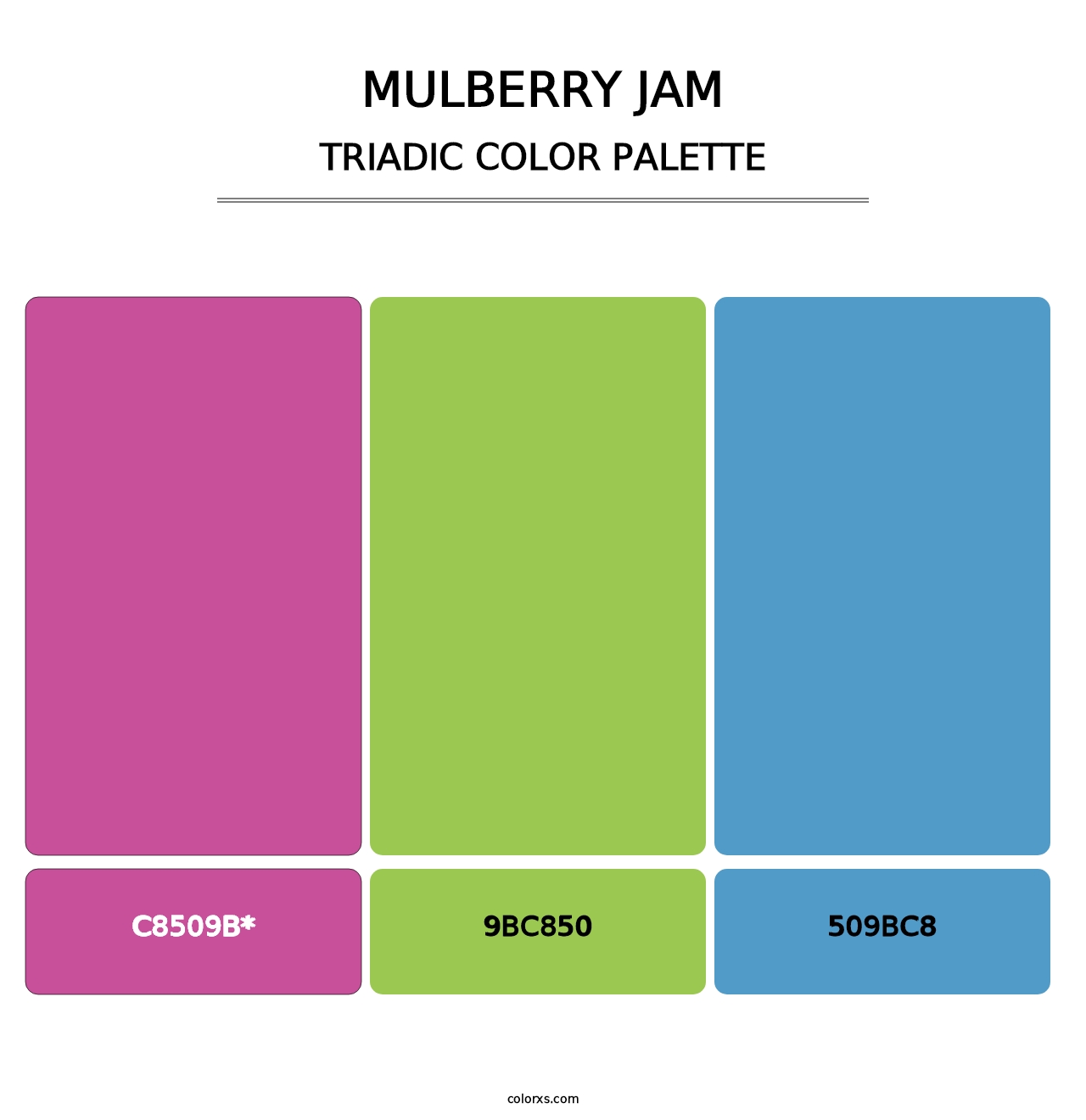 Mulberry Jam - Triadic Color Palette