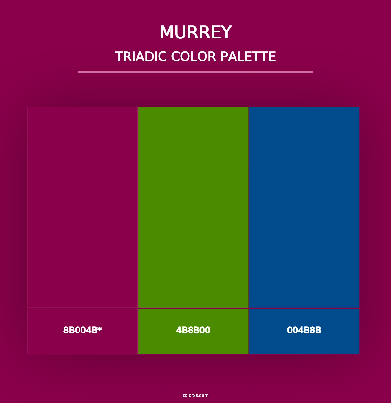 Murrey - Triadic Color Palette