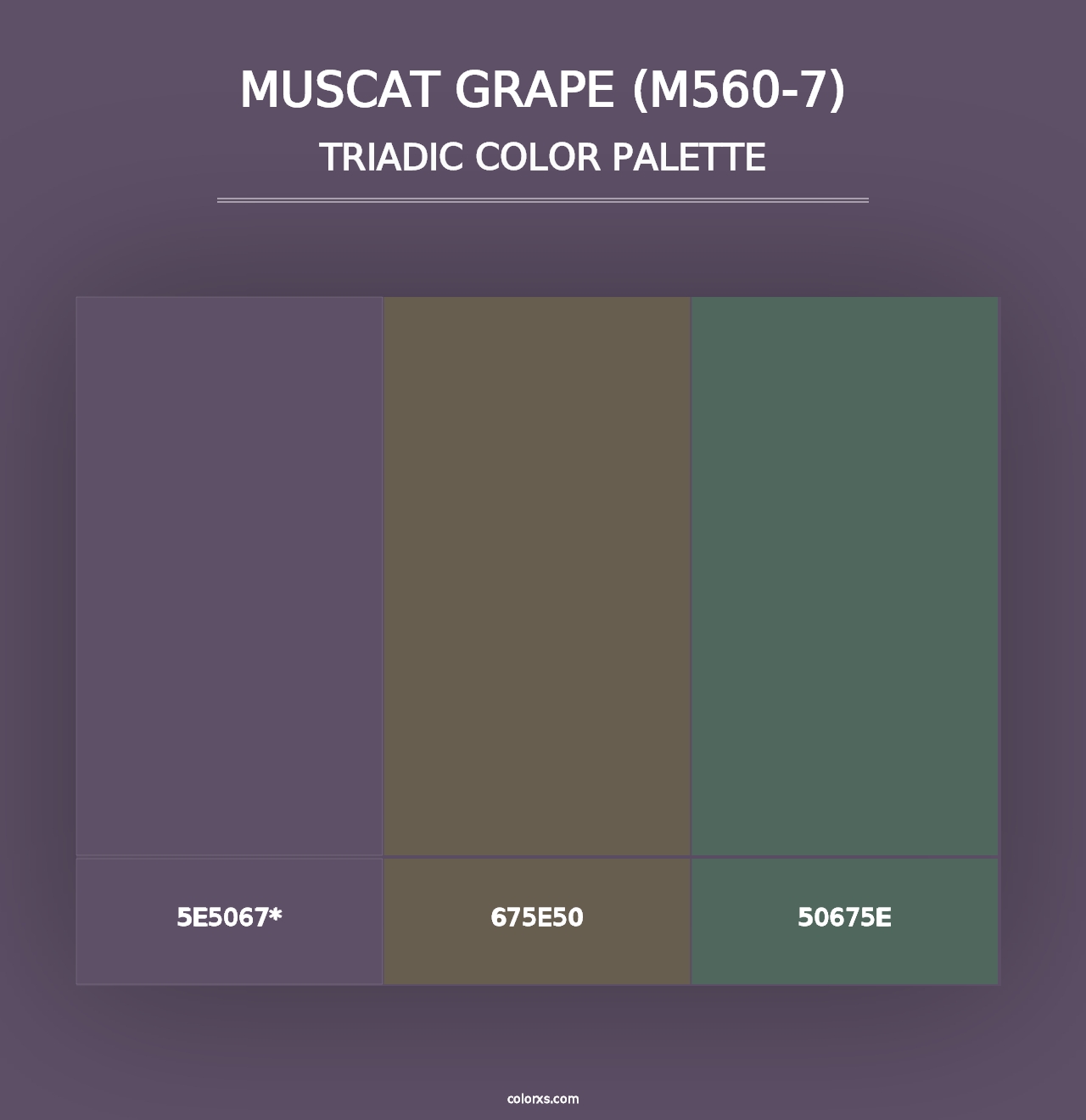 Muscat Grape (M560-7) - Triadic Color Palette