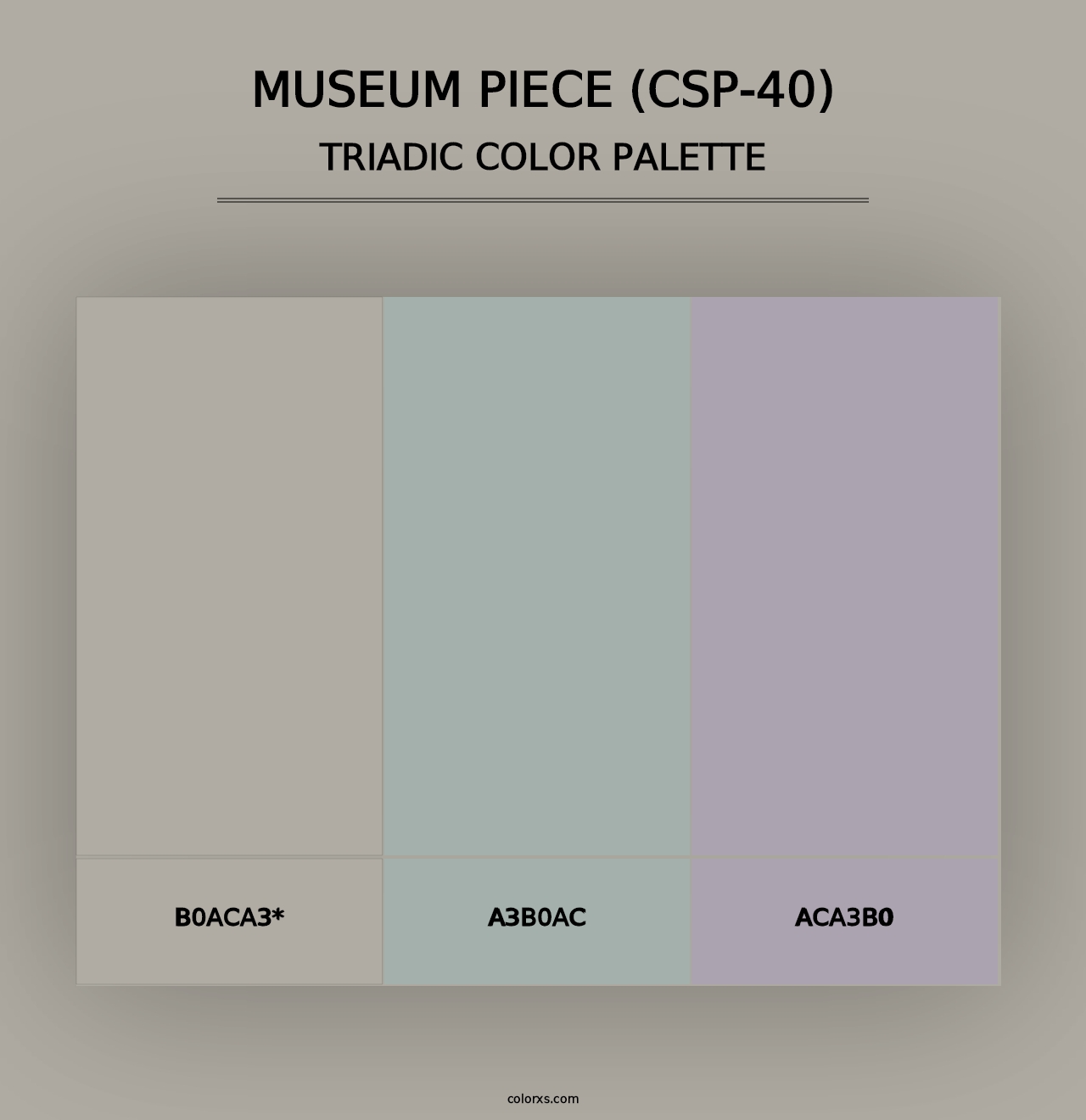 Museum Piece (CSP-40) - Triadic Color Palette