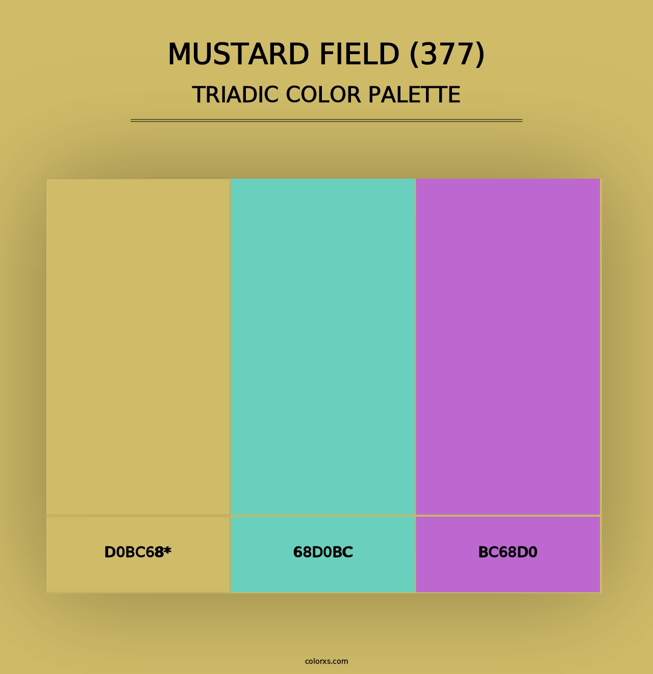 Mustard Field (377) - Triadic Color Palette