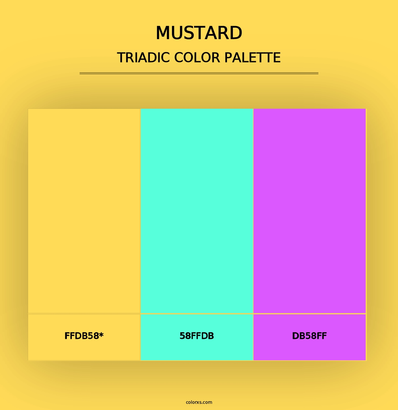 Mustard - Triadic Color Palette