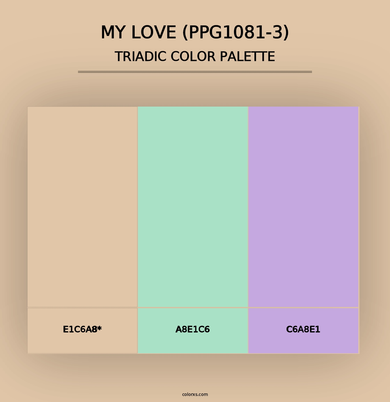 My Love (PPG1081-3) - Triadic Color Palette