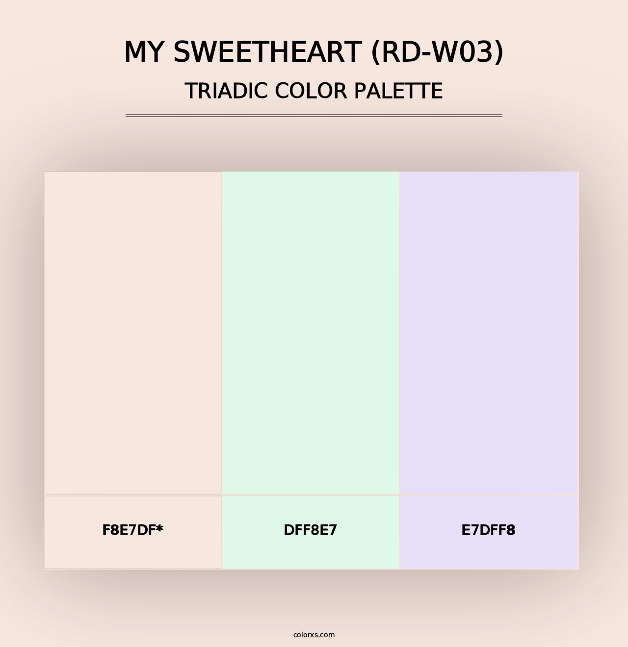 My Sweetheart (RD-W03) - Triadic Color Palette