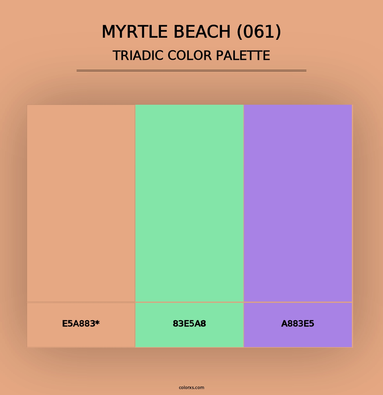 Myrtle Beach (061) - Triadic Color Palette