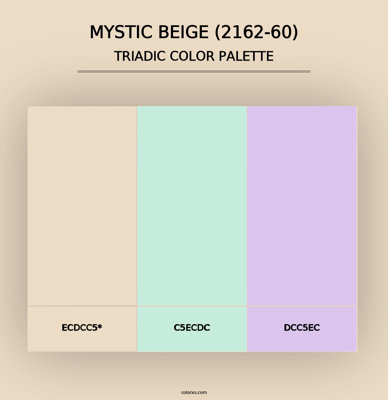 Mystic Beige (2162-60) - Triadic Color Palette