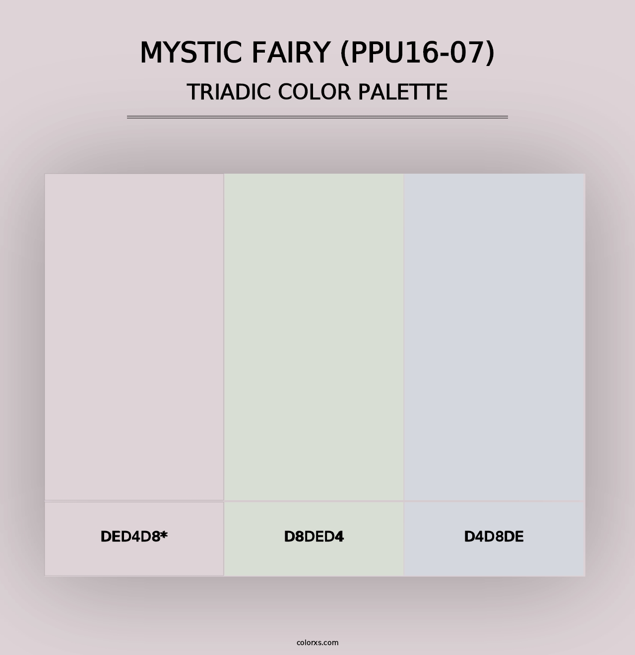 Mystic Fairy (PPU16-07) - Triadic Color Palette